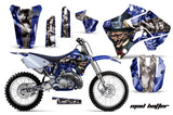 Dirt Bike Graphics Kit Decal Sticker Wrap For Yamaha YZ125 YZ250 1996-2001 HATTER SILVER BLUE