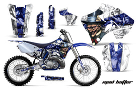 Dirt Bike Graphics Kit Decal Sticker Wrap For Yamaha YZ125 YZ250 1996-2001 HATTER WHITE BLUE-atv motorcycle utv parts accessories gear helmets jackets gloves pantsAll Terrain Depot