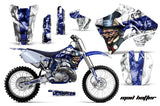 Dirt Bike Graphics Kit Decal Sticker Wrap For Yamaha YZ125 YZ250 1996-2001 HATTER WHITE BLUE