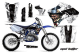 Dirt Bike Graphics Kit Decal Sticker Wrap For Yamaha YZ125 YZ250 1996-2001 HATTER BLACK WHITE