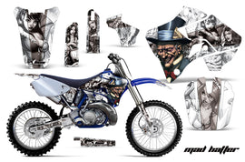 Dirt Bike Graphics Kit Decal Sticker Wrap For Yamaha YZ125 YZ250 1996-2001 HATTER SILVER WHITE-atv motorcycle utv parts accessories gear helmets jackets gloves pantsAll Terrain Depot