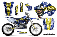 Load image into Gallery viewer, Dirt Bike Graphics Kit Decal Sticker Wrap For Yamaha YZ125 YZ250 1996-2001 HATTER BLUE YELLOW-atv motorcycle utv parts accessories gear helmets jackets gloves pantsAll Terrain Depot