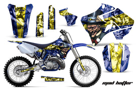 Dirt Bike Graphics Kit Decal Sticker Wrap For Yamaha YZ125 YZ250 1996-2001 HATTER BLUE YELLOW-atv motorcycle utv parts accessories gear helmets jackets gloves pantsAll Terrain Depot