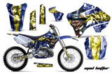 Dirt Bike Graphics Kit Decal Sticker Wrap For Yamaha YZ125 YZ250 1996-2001 HATTER BLUE YELLOW
