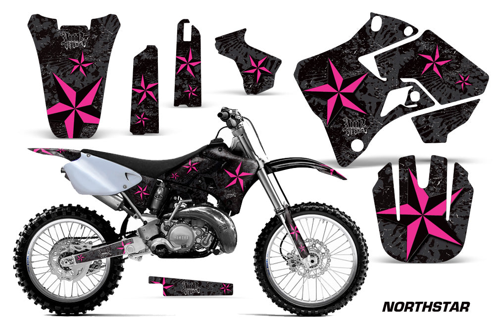Dirt Bike Graphics Kit Decal Sticker Wrap For Yamaha YZ125 YZ250 1996-2001 NORTHSTAR PINK BLACK-atv motorcycle utv parts accessories gear helmets jackets gloves pantsAll Terrain Depot