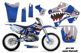 Dirt Bike Graphics Kit Decal Sticker Wrap For Yamaha YZ125 YZ250 1996-2001 WARHAWK BLUE-atv motorcycle utv parts accessories gear helmets jackets gloves pantsAll Terrain Depot