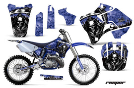 Dirt Bike Graphics Kit Decal Sticker Wrap For Yamaha YZ125 YZ250 1996-2001 REAPER BLUE-atv motorcycle utv parts accessories gear helmets jackets gloves pantsAll Terrain Depot