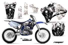 Dirt Bike Graphics Kit Decal Sticker Wrap For Yamaha YZ125 YZ250 1996-2001 REAPER WHITE-atv motorcycle utv parts accessories gear helmets jackets gloves pantsAll Terrain Depot