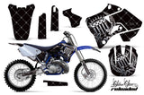Dirt Bike Graphics Kit Decal Sticker Wrap For Yamaha YZ125 YZ250 1996-2001 RELOADED CHROME BLACK