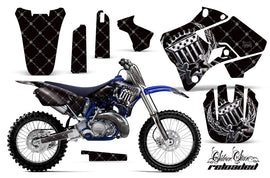 Graphics Kit Decal Sticker Wrap + # Plates For Yamaha YZ125 YZ250 1996-2001 RELOADED CHROME BLACK-atv motorcycle utv parts accessories gear helmets jackets gloves pantsAll Terrain Depot
