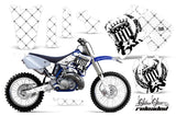 Dirt Bike Graphics Kit Decal Sticker Wrap For Yamaha YZ125 YZ250 1996-2001 RELOADED  BLACK WHITE