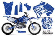 Load image into Gallery viewer, Dirt Bike Graphics Kit Decal Sticker Wrap For Yamaha YZ125 YZ250 1996-2001 RELOADED WHITE BLUE-atv motorcycle utv parts accessories gear helmets jackets gloves pantsAll Terrain Depot