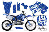 Dirt Bike Graphics Kit Decal Sticker Wrap For Yamaha YZ125 YZ250 1996-2001 RELOADED WHITE BLUE