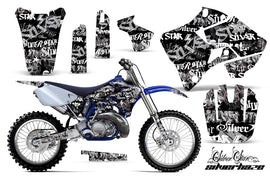 Dirt Bike Graphics Kit Decal Sticker Wrap For Yamaha YZ125 YZ250 1996-2001 SSSH WHITE BLACK-atv motorcycle utv parts accessories gear helmets jackets gloves pantsAll Terrain Depot