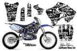 Dirt Bike Graphics Kit Decal Sticker Wrap For Yamaha YZ125 YZ250 1996-2001 SSSH WHITE BLACK