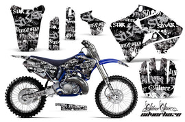 Graphics Kit Decal Sticker Wrap + # Plates For Yamaha YZ125 YZ250 1996-2001 SSSH WHITE BLACK-atv motorcycle utv parts accessories gear helmets jackets gloves pantsAll Terrain Depot