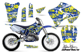 Dirt Bike Graphics Kit Decal Sticker Wrap For Yamaha YZ125 YZ250 1996-2001 SSSH YELLOW BLUE-atv motorcycle utv parts accessories gear helmets jackets gloves pantsAll Terrain Depot