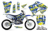 Dirt Bike Graphics Kit Decal Sticker Wrap For Yamaha YZ125 YZ250 1996-2001 SSSH YELLOW BLUE