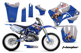Dirt Bike Graphics Kit Decal Sticker Wrap For Yamaha YZ125 YZ250 1996-2001 TBOMBER BLUE-atv motorcycle utv parts accessories gear helmets jackets gloves pantsAll Terrain Depot
