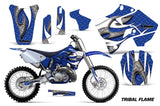 Dirt Bike Graphics Kit Decal Sticker Wrap For Yamaha YZ125 YZ250 1996-2001 TRIBAL WHITE BLUE