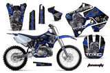 Dirt Bike Graphics Kit Decal Sticker Wrap For Yamaha YZ125 YZ250 1996-2001 TOXIC BLUE BLACK