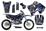 Graphics Kit Decal Sticker Wrap + # Plates For Yamaha YZ125 YZ250 1996-2001 TOXIC BLUE BLACK