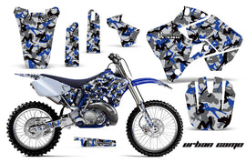 Dirt Bike Graphics Kit Decal Sticker Wrap For Yamaha YZ125 YZ250 1996-2001 URBAN CAMO BLUE-atv motorcycle utv parts accessories gear helmets jackets gloves pantsAll Terrain Depot