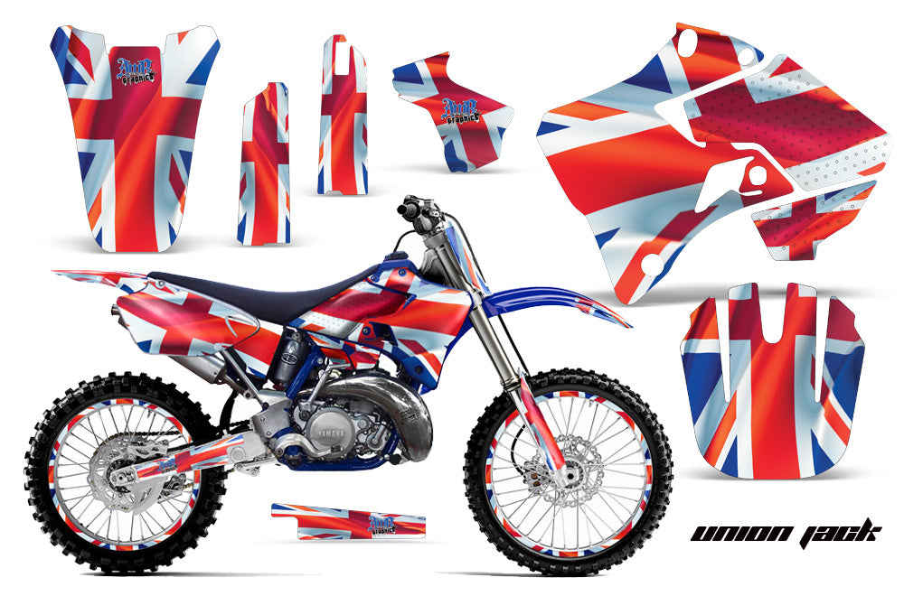 Graphics Kit Decal Sticker Wrap + # Plates For Yamaha YZ125 YZ250 1996-2001 UNION JACK-atv motorcycle utv parts accessories gear helmets jackets gloves pantsAll Terrain Depot