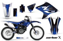 Load image into Gallery viewer, Dirt Bike Decal Graphics Kit Sticker Wrap For Yamaha TTR230 2005-2018 CARBONX BLUE-atv motorcycle utv parts accessories gear helmets jackets gloves pantsAll Terrain Depot