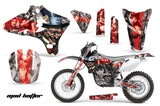Dirt Bike Graphics Kit Decal Wrap For Yamaha YZ250F YZ450F 2003-2005 HATTER RED SILVER