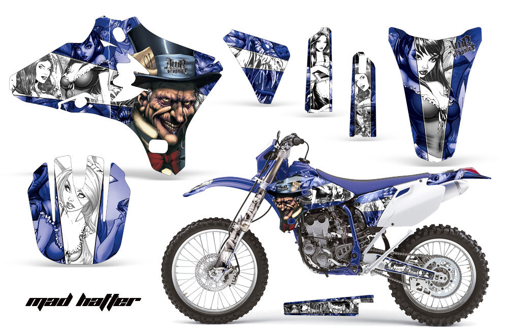 Dirt Bike Graphics Kit Decal Wrap For Yamaha WR250 WR450F 2005-2006 HATTER SILVER BLUE-atv motorcycle utv parts accessories gear helmets jackets gloves pantsAll Terrain Depot