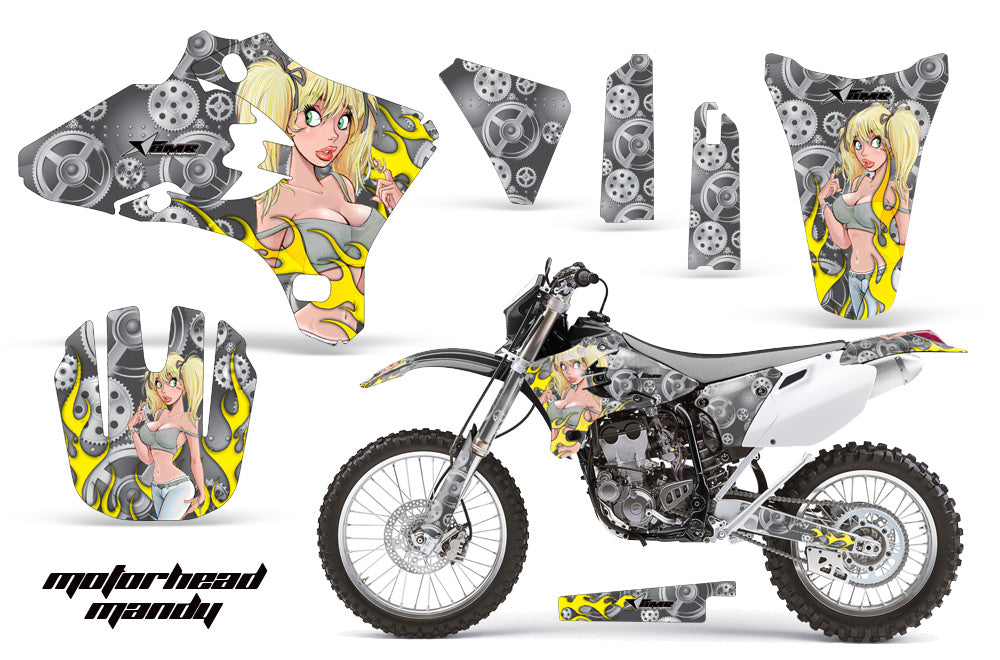 Dirt Bike Graphics Kit Decal Wrap For Yamaha WR250 WR450F 2005-2006 MOTO MANDY SILVER-atv motorcycle utv parts accessories gear helmets jackets gloves pantsAll Terrain Depot