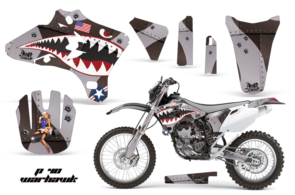 Dirt Bike Graphics Kit Decal Wrap For Yamaha YZ250F YZ450F 2003-2005 WARHAWK BLACK-atv motorcycle utv parts accessories gear helmets jackets gloves pantsAll Terrain Depot