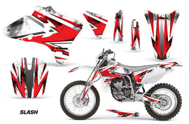 Dirt Bike Graphics Kit Decal Wrap For Yamaha WR250 WR450F 2005-2006 SLASH RED WHITE-atv motorcycle utv parts accessories gear helmets jackets gloves pantsAll Terrain Depot