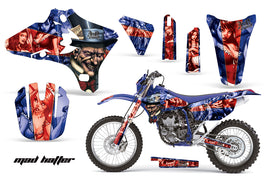Dirt Bike Graphics Kit Decal Wrap For Yamaha YZ250F YZ450F 2003-2005 HATTER RED BLUE-atv motorcycle utv parts accessories gear helmets jackets gloves pantsAll Terrain Depot