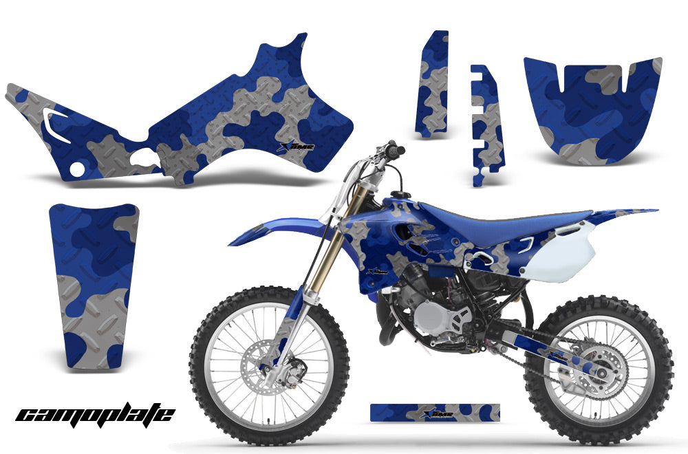 Dirt Bike Graphics Kit Decal Sticker Wrap For Yamaha YZ80 1993-2001 CAMOPLATE BLUE-atv motorcycle utv parts accessories gear helmets jackets gloves pantsAll Terrain Depot