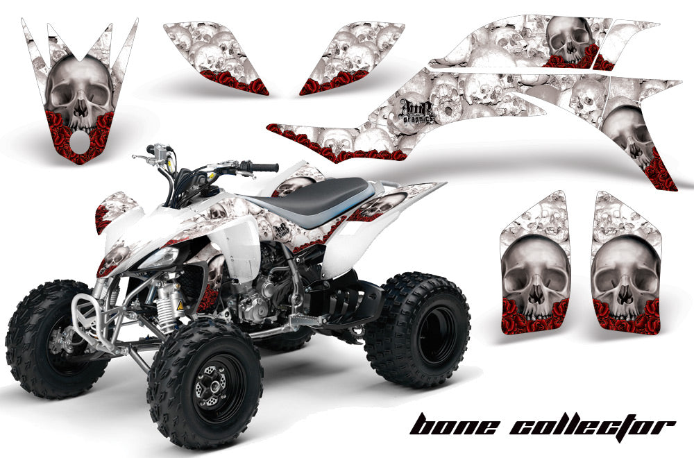 ATV Graphics Kit Quad Decal Sticker Wrap For Yamaha YFZ450 2004-2013 BONES WHITE-atv motorcycle utv parts accessories gear helmets jackets gloves pantsAll Terrain Depot