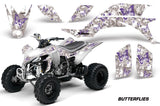ATV Graphics Kit Quad Decal Sticker Wrap For Yamaha YFZ450 2004-2013 BUTTERFLIES PINK WHITE