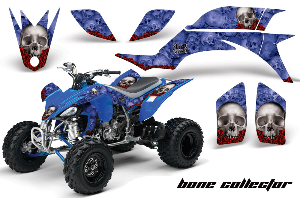 ATV Graphics Kit Quad Decal Sticker Wrap For Yamaha YFZ450 2004-2013 BONES BLUE-atv motorcycle utv parts accessories gear helmets jackets gloves pantsAll Terrain Depot