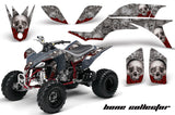 ATV Graphics Kit Quad Decal Sticker Wrap For Yamaha YFZ450 2004-2013 BONES SILVER