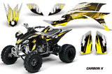 ATV Graphics Kit Quad Decal Sticker Wrap For Yamaha YFZ450 2004-2013 CARBONX YELLOW