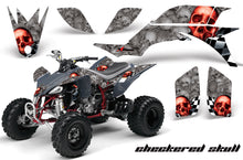 Load image into Gallery viewer, ATV Graphics Kit Quad Decal Sticker Wrap For Yamaha YFZ450 2004-2013 CHECKERED RED-atv motorcycle utv parts accessories gear helmets jackets gloves pantsAll Terrain Depot