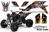 ATV Graphics Kit Quad Decal Sticker Wrap For Yamaha YFZ450 2004-2013 EDHLK BLACK