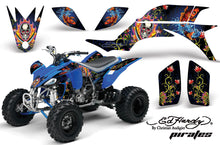 Load image into Gallery viewer, ATV Graphics Kit Quad Decal Sticker Wrap For Yamaha YFZ450 2004-2013 EDHP BLUE-atv motorcycle utv parts accessories gear helmets jackets gloves pantsAll Terrain Depot