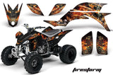 ATV Graphics Kit Quad Decal Sticker Wrap For Yamaha YFZ450 2004-2013 FIRESTORM BLACK