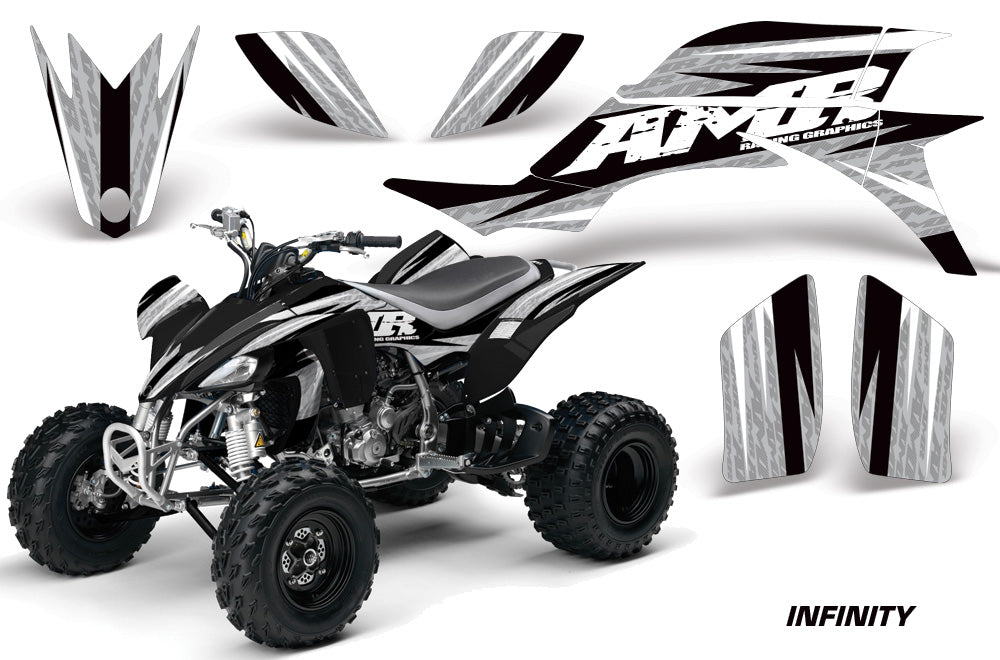 ATV Graphics Kit Quad Decal Sticker Wrap For Yamaha YFZ450 2004-2013 INFINITY SILVER-atv motorcycle utv parts accessories gear helmets jackets gloves pantsAll Terrain Depot