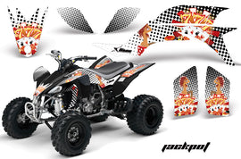 ATV Graphics Kit Quad Decal Sticker Wrap For Yamaha YFZ450 2004-2013 JACKPOT WHITE-atv motorcycle utv parts accessories gear helmets jackets gloves pantsAll Terrain Depot