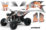 ATV Graphics Kit Quad Decal Sticker Wrap For Yamaha YFZ450 2004-2013 JACKPOT WHITE