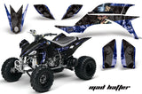 ATV Graphics Kit Quad Decal Sticker Wrap For Yamaha YFZ450 2004-2013 HATTER BLACK BLUE