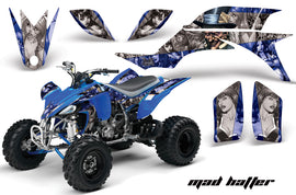 ATV Graphics Kit Quad Decal Sticker Wrap For Yamaha YFZ450 2004-2013 HATTER SILVER BLUE-atv motorcycle utv parts accessories gear helmets jackets gloves pantsAll Terrain Depot
